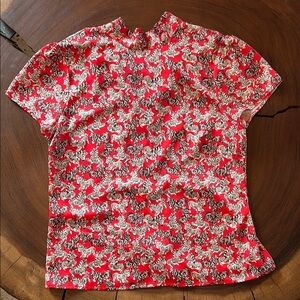 JB by Julie Brown Red Zebra 🦓 Print Blouse/ Size 8